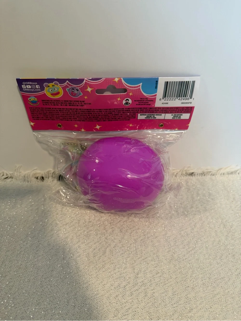 Orb Smusher Purple Squeeze Character Toy - Fun Sensory Play